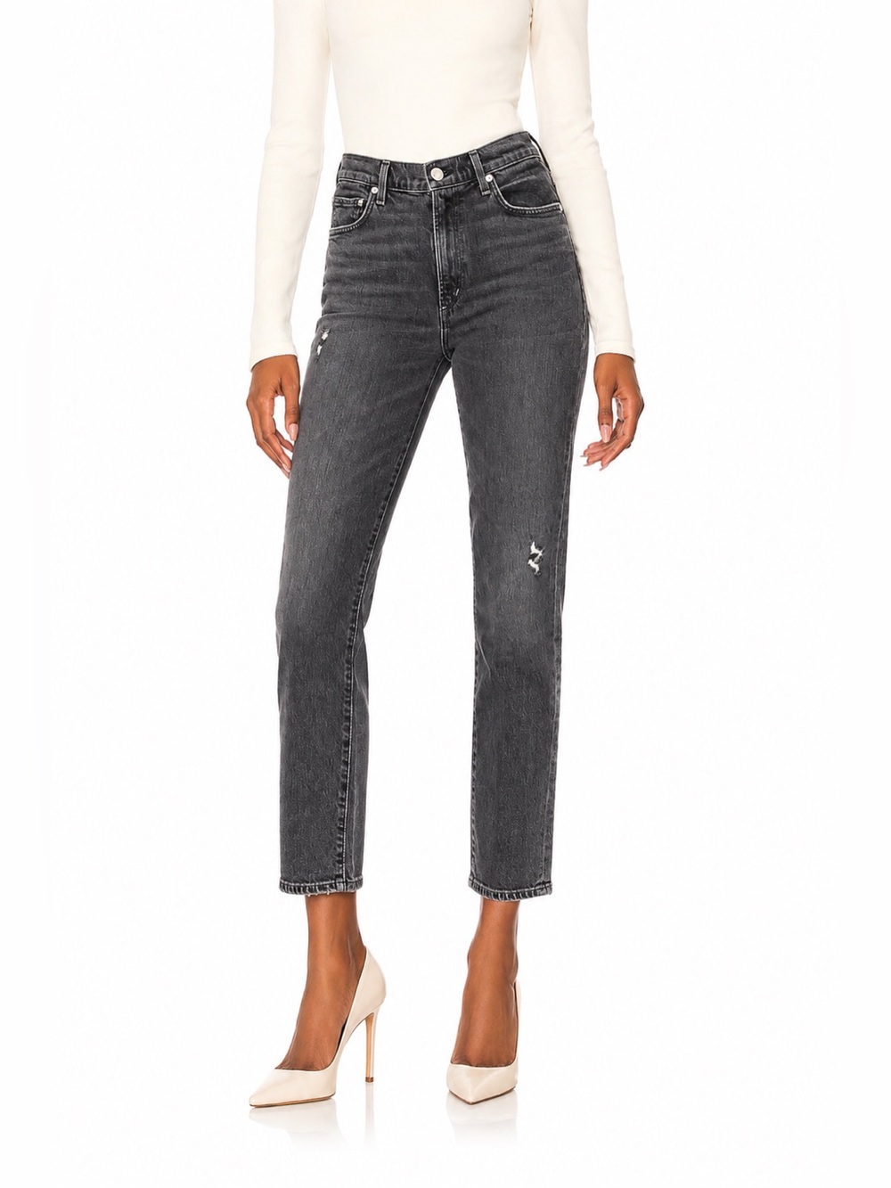 Citizens of Humanity Olivia Premium Vintage Gray High Rise Slim Jeans Size 27